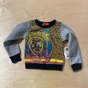 Apple Bottoms Gray and Leopard Kids Sweatshirt 2T (GO)
